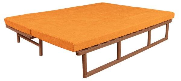 MarLiving Rozkládací pohovka LE MAR 03 201 cm z masivu/oranžová