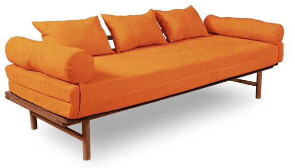 MarLiving Rozkládací pohovka LE MAR 03 201 cm z masivu/oranžová