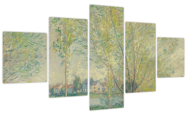 Obraz - Claude Monet, The Willows, reprodukce (125x70 cm)