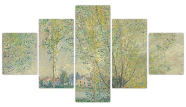 Obraz - Claude Monet, The Willows, reprodukce (125x70 cm)