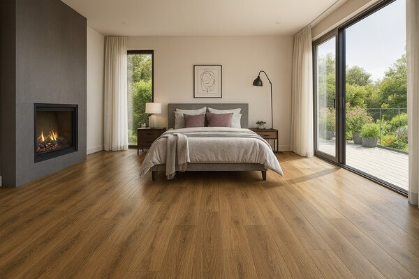 Beauflor, PVC podlaha - lino Quintex Gambel Oak 669D - dub, na míru, šíře 4m,5m, hnědá, filc, chodba / předsíň