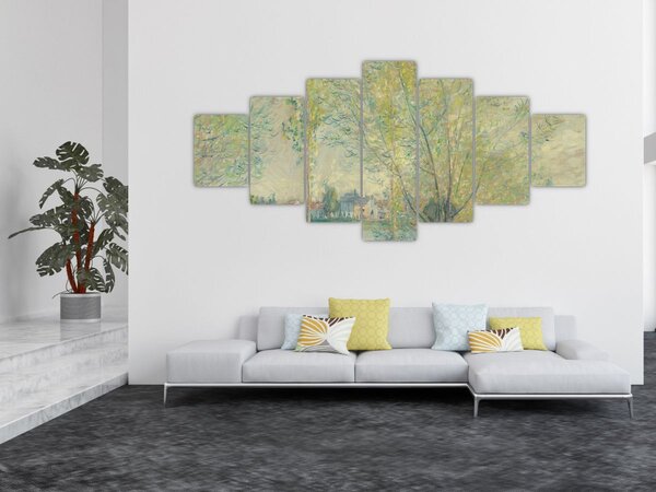 Obraz - Claude Monet, The Willows, reprodukce (210x100 cm)