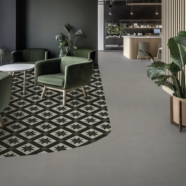 Gerflor, PVC podlaha - lino AladinTex Ultra 2284 Chicago storm, na míru, šíře 4m, šedá, filc, chodba / předsíň