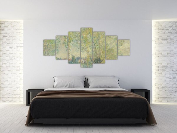 Obraz - Claude Monet, The Willows, reprodukce (210x100 cm)