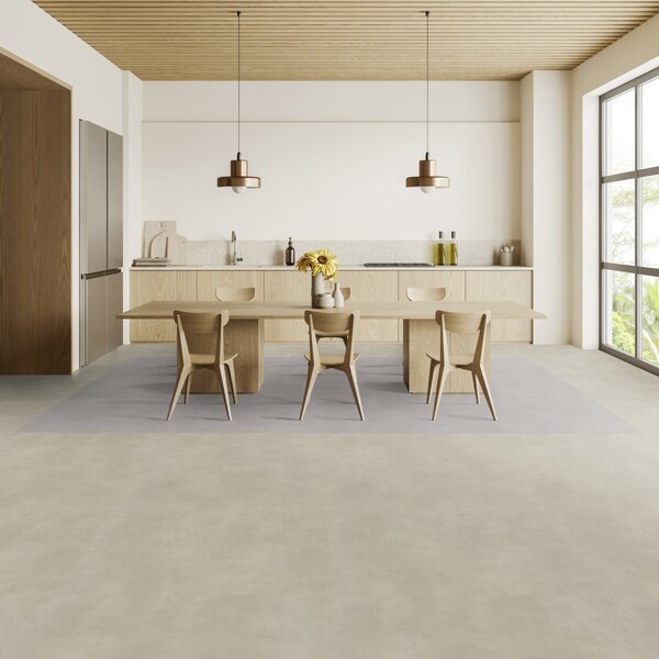 Gerflor, PVC podlaha - lino AladinTex Ultra 2366 Chicago sand, na míru, šíře 4m, béžová, filc, chodba / předsíň