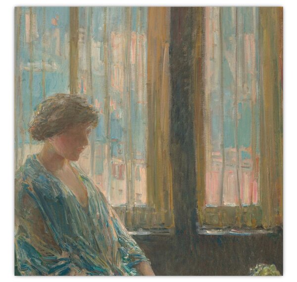Obraz - Childe Hassam, The New York Window, reprodukce (30x30 cm)