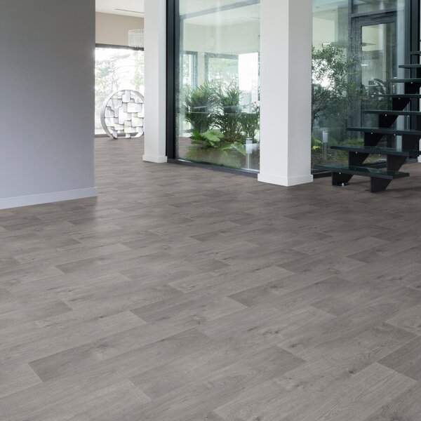 Gerflor, PVC podlaha - lino AladinTex Ultra 1751 Pure Oak grey, na míru, šíře 4m, šedá, filc, chodba / předsíň