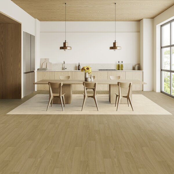 Gerflor, PVC podlaha - lino AladinTex Ultra 0636 Esterel blond, na míru, šíře 4m, hnědá, filc, chodba / předsíň