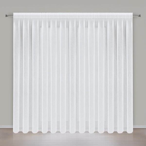ZÁCLONA NA PÁSCE ELPIDIA 350X250 CM BÍLÁ
