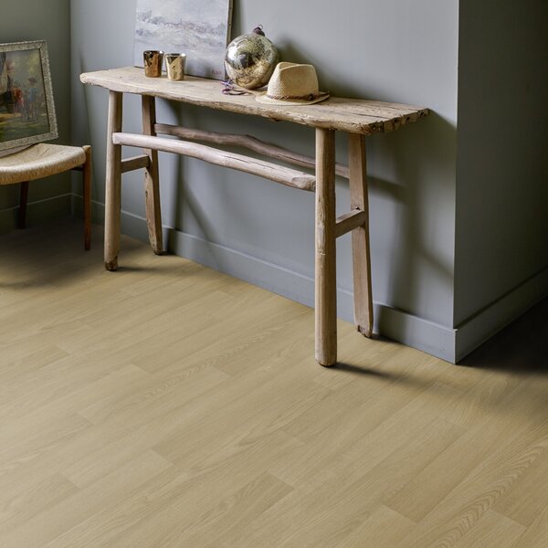 Gerflor, PVC podlaha - lino AladinTex Ultra 0636 Esterel blond, na míru, šíře 4m, hnědá, filc, chodba / předsíň