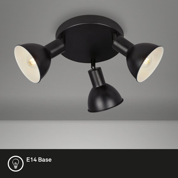 BRILO 2674-035 Bodové svítidlo pr. 19 cm 3x E14 max. 25W černá - BRILO