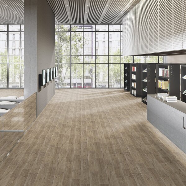 Gerflor, PVC podlaha - lino AladinTex Ultra 0368 Valencay blond, na míru, šíře 4m, hnědá, filc, chodba / předsíň