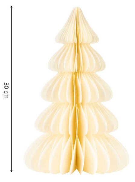 Vánoční papírový stromeček 30cm bílý, vánoční ozdoba