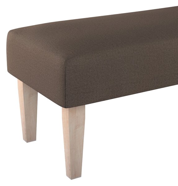 Dlouhá lavička 100x40cm barva hnědá látka pletený vzor