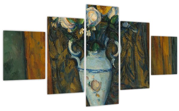 Obraz - Paul Cézanne, Vase of Flowers, reprodukce (125x70 cm)