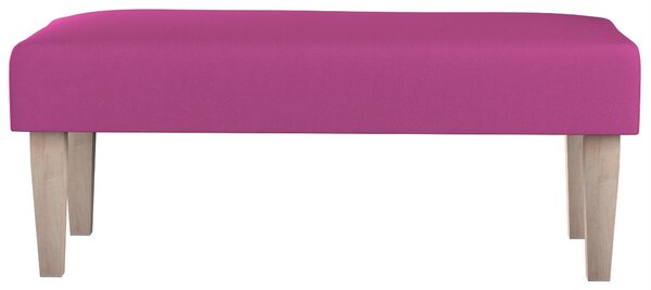 Dlouhá lavička 100x40cm barva růžová látka pletený vzor