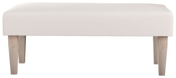 Dlouhá lavička 100x40cm barva béžová látka pletený vzor