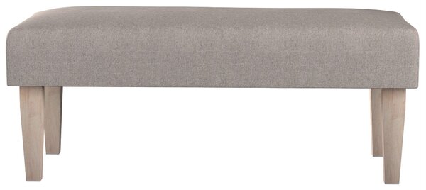 Dlouhá lavička 100x40cm barva béžová látka pletený vzor