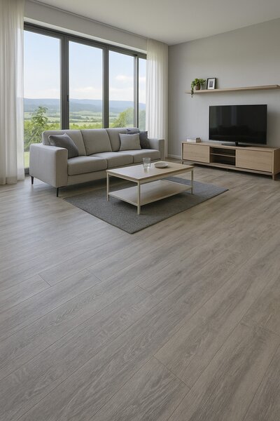 Beauflor, PVC podlaha - lino Texalino Supreme 970D Tasmanian Oak - dub, na míru, šíře 2m,3m,4m,5m, šedá, filc, chodba / předsíň