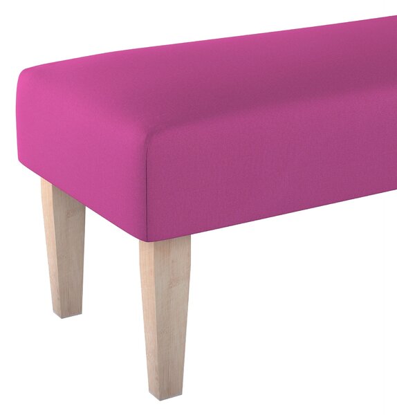 Dlouhá lavička 100x40cm barva růžová látka pletený vzor