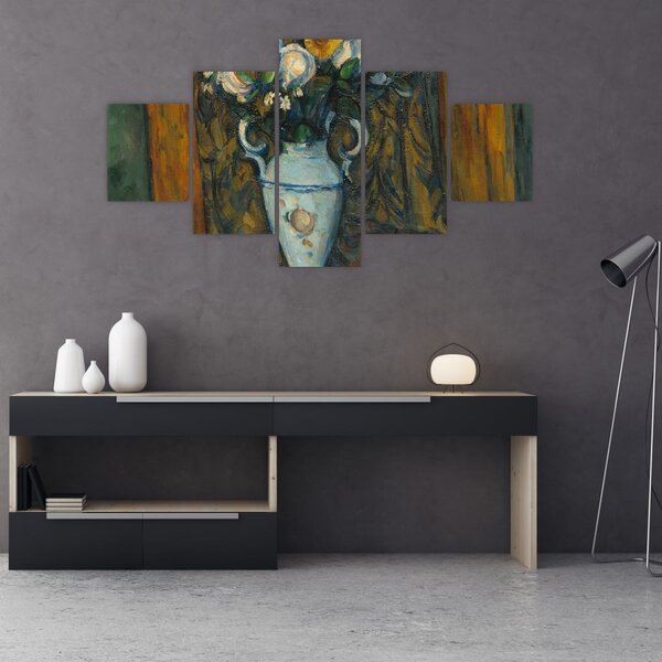 Obraz - Paul Cézanne, Vase of Flowers, reprodukce (125x70 cm)