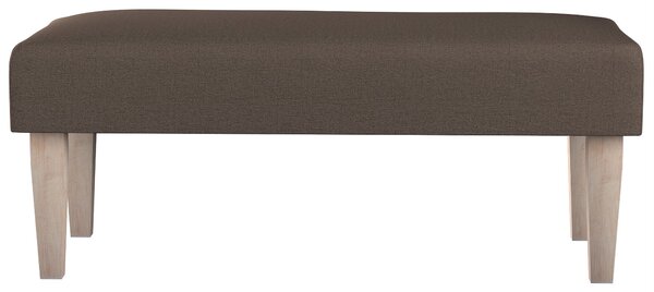 Dlouhá lavička 100x40cm barva hnědá látka pletený vzor
