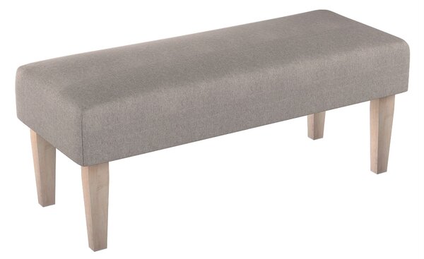 Dlouhá lavička 100x40cm barva béžová látka pletený vzor