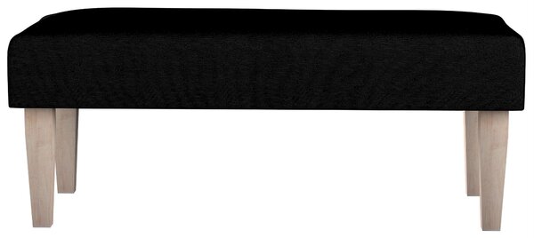 Dlouhá lavička 100x40cm barva černá látka pletený vzor