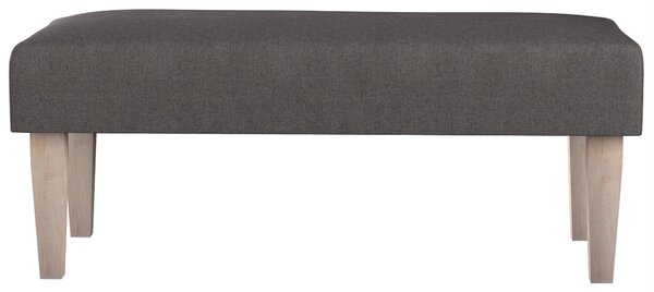 Dlouhá lavička 100x40cm barva šedá látka pletený vzor