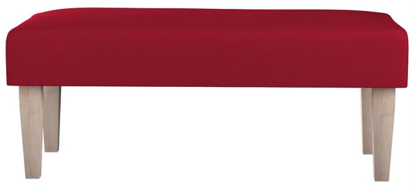 Dlouhá lavička 100x40cm barva červená látka pletený vzor