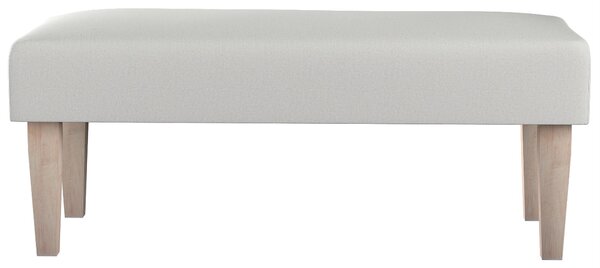 Dlouhá lavička 100x40cm barva šedá látka pletený vzor