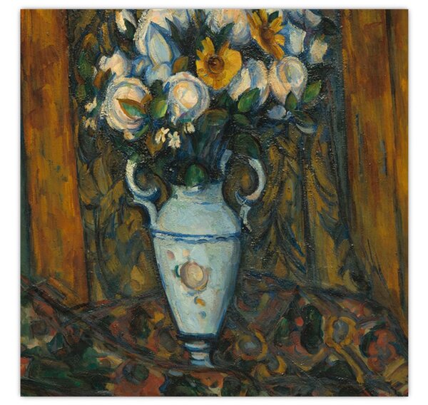 Obraz - Paul Cézanne, Vase of Flowers, reprodukce (30x30 cm)