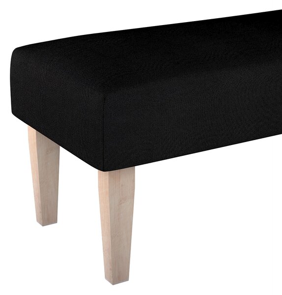 Dlouhá lavička 100x40cm barva černá látka pletený vzor