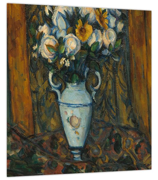 Obraz - Paul Cézanne, Vase of Flowers, reprodukce (30x30 cm)