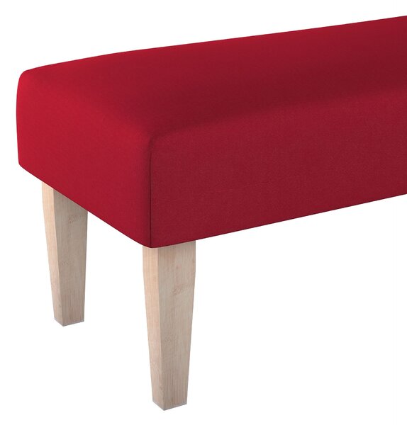 Dlouhá lavička 100x40cm barva červená látka pletený vzor