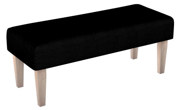 Dlouhá lavička 100x40cm barva černá látka pletený vzor