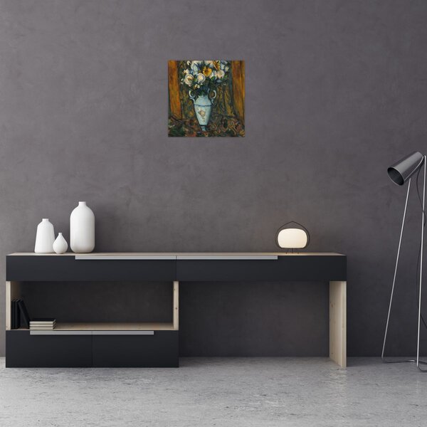 Obraz - Paul Cézanne, Vase of Flowers, reprodukce (30x30 cm)