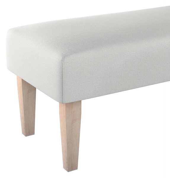 Dlouhá lavička 100x40cm barva šedá látka pletený vzor