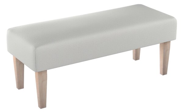Dlouhá lavička 100x40cm barva šedá látka pletený vzor