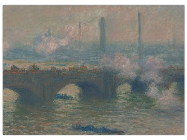 Obraz - Claude Monet, Waterloo Bridge, Gray Day, reprodukce (70x50 cm)