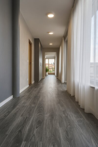 Beauflor, PVC podlaha - lino Blacktex White Oak 997D - dub, na míru, šíře 3m,4m, šedá, filc, chodba / předsíň