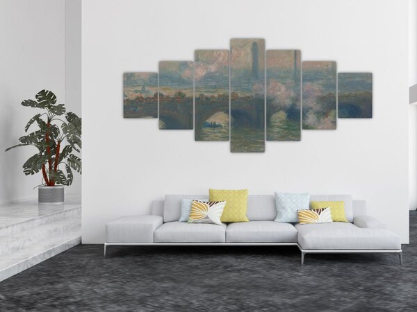 Obraz - Claude Monet, Waterloo Bridge, Gray Day, reprodukce (210x100 cm)