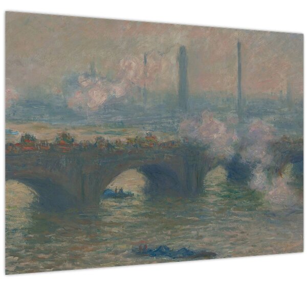 Obraz - Claude Monet, Waterloo Bridge, Gray Day, reprodukce (70x50 cm)