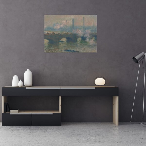 Obraz - Claude Monet, Waterloo Bridge, Gray Day, reprodukce (70x50 cm)