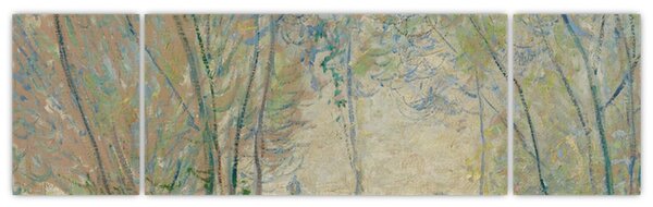Obraz - Claude Monet, Woman Seated under the Willows, reprodukce (170x50 cm)