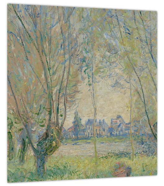 Obraz - Claude Monet, Woman Seated under the Willows, reprodukce (30x30 cm)
