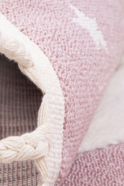 Koberec SKANDI KIDS A1096A růžový / krémový kruh
