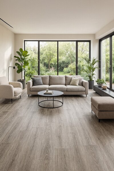Gerflor, PVC podlaha - lino AladinTex Home 1727 Noma, na míru, šíře 4m, šedá, bez podkladu, dětský pokoj