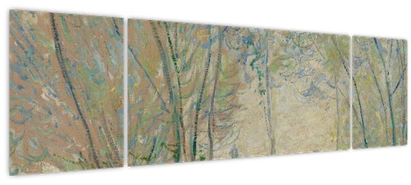 Obraz - Claude Monet, Woman Seated under the Willows, reprodukce (170x50 cm)