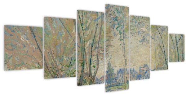 Obraz - Claude Monet, Woman Seated under the Willows, reprodukce (210x100 cm)